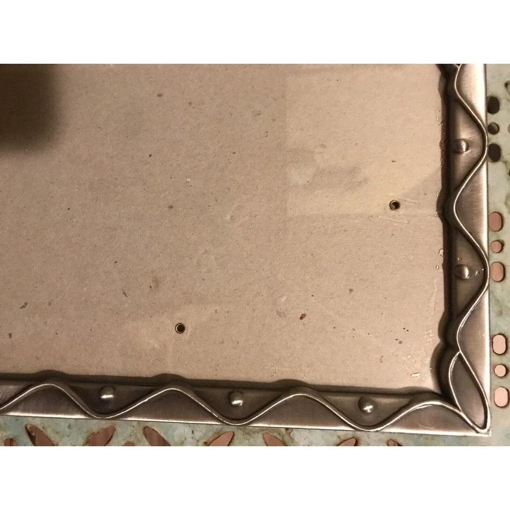 Unbranded Photo Frame Brushed Metal Geometric Design 4X6 Photo Used